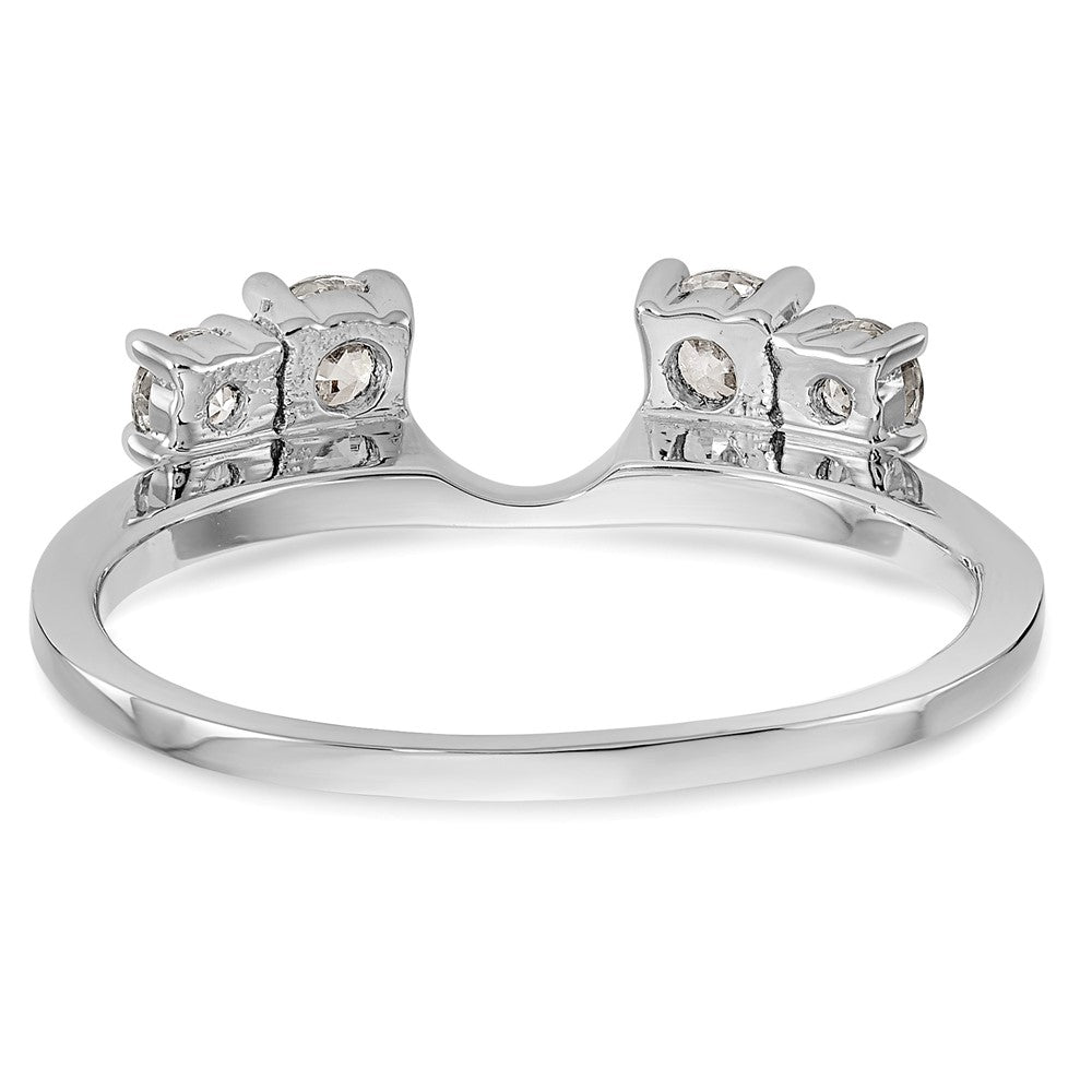 14k White Gold 1/2 ct Lab Grown Diamond VS/SI+ G+ Complete Ring Wrap