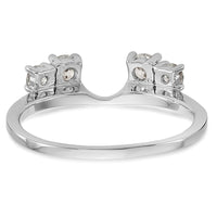 14k White Gold 1/2 ct Lab Grown Diamond VS/SI+ G+ Complete Ring Wrap