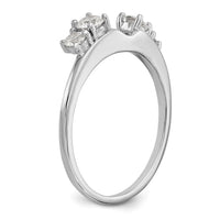14k White Gold 1/2 ct Lab Grown Diamond VS/SI+ G+ Complete Ring Wrap