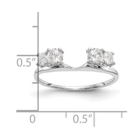 14k White Gold 1/2 ct Lab Grown Diamond VS/SI+ G+ Complete Ring Wrap