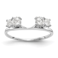 14k White Gold 1/2 ct Lab Grown Diamond VS/SI+ G+ Complete Ring Wrap