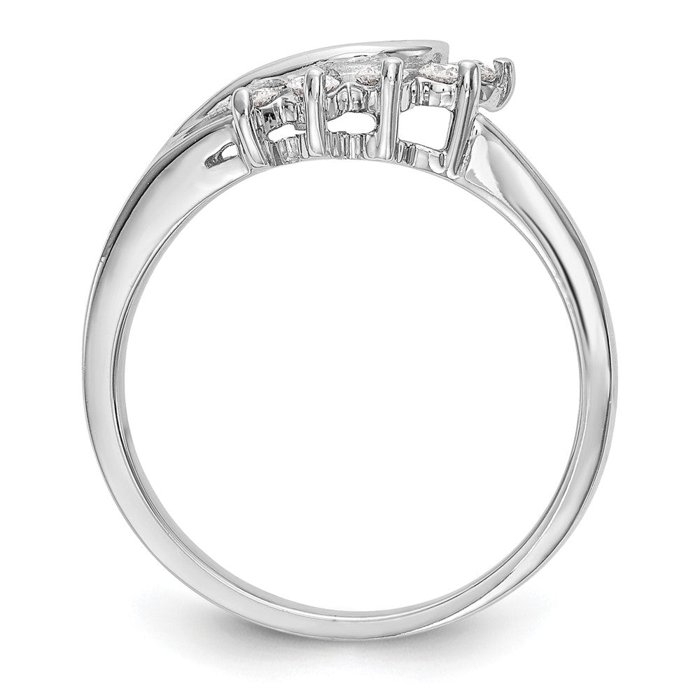 14k White Gold 1/6 ct Lab Grown Diamond VS/SI+ G+ Complete Ring Wrap