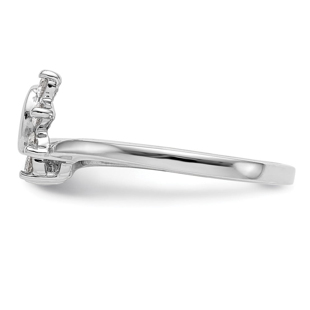 14k White Gold 1/6 ct Lab Grown Diamond VS/SI+ G+ Complete Ring Wrap