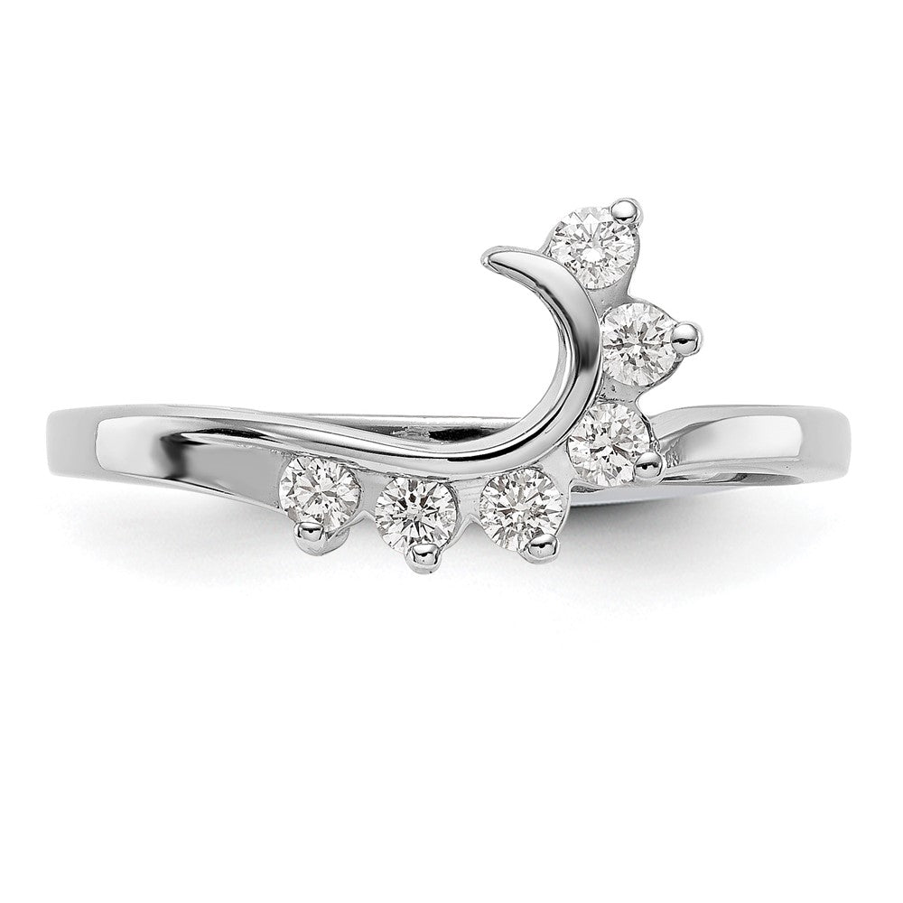 14k White Gold 1/6 ct Lab Grown Diamond VS/SI+ G+ Complete Ring Wrap