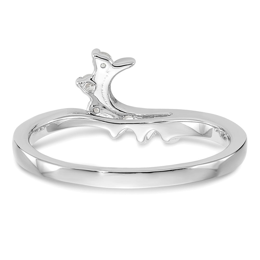 14k White Gold 1/6 ct Lab Grown Diamond VS/SI+ G+ Complete Ring Wrap
