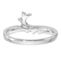14k White Gold 1/6 ct Lab Grown Diamond VS/SI+ G+ Complete Ring Wrap