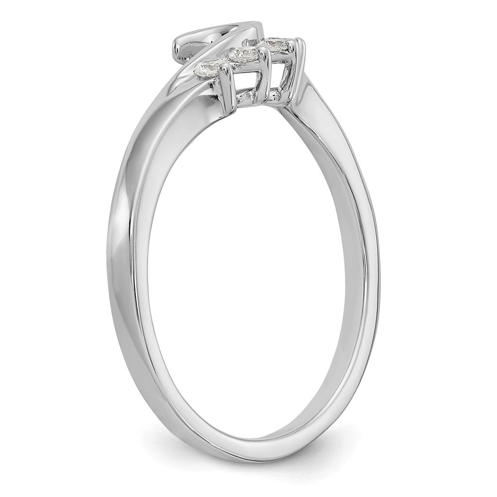 14k White Gold 1/6 ct Lab Grown Diamond VS/SI+ G+ Complete Ring Wrap