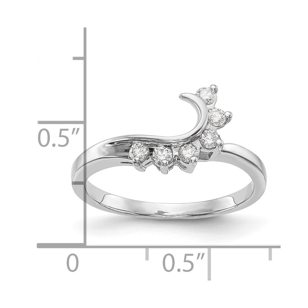 14k White Gold 1/6 ct Lab Grown Diamond VS/SI+ G+ Complete Ring Wrap