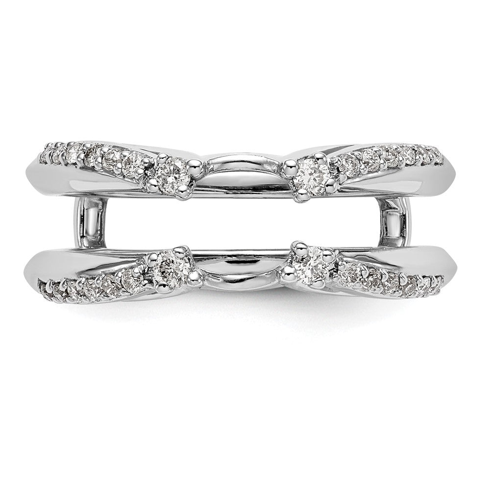 14k White Gold 1/4 ct Lab Grown Diamond VS/SI+ G+ Complete Ring Guard