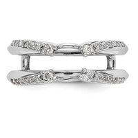 14k White Gold 1/4 ct Lab Grown Diamond VS/SI+ G+ Complete Ring Guard