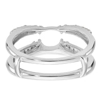 14k White Gold 1/4 ct Lab Grown Diamond VS/SI+ G+ Complete Ring Guard