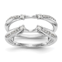 14k White Gold 1/4 ct Lab Grown Diamond VS/SI+ G+ Complete Ring Guard