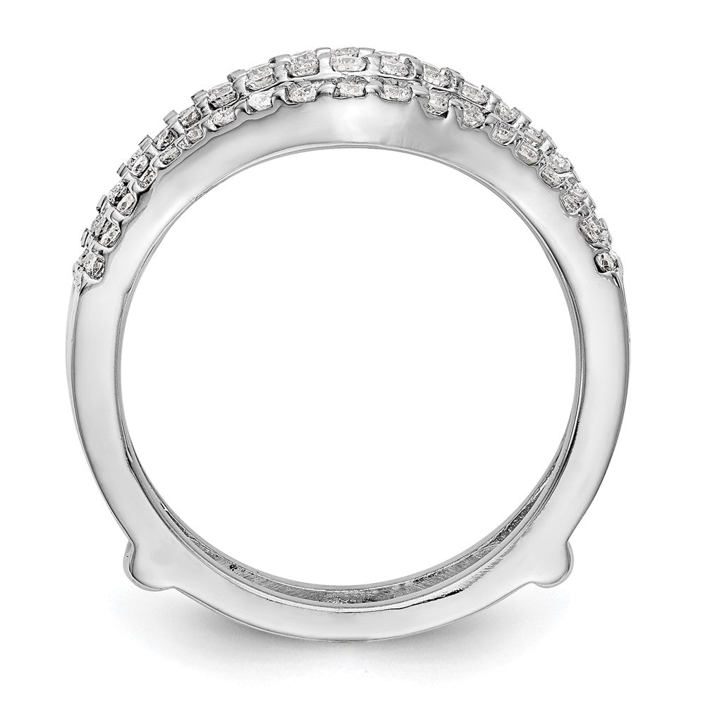 14k White Gold 5/8 ct Lab Grown Diamond VS/SI+ G+ Complete Ring Guard