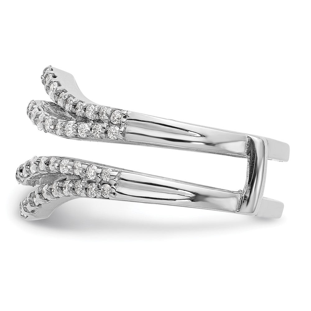 14k White Gold 5/8 ct Lab Grown Diamond VS/SI+ G+ Complete Ring Guard