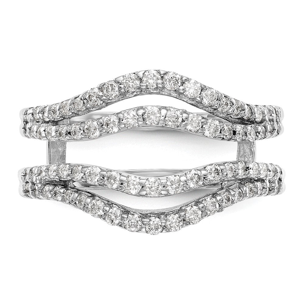 14k White Gold 5/8 ct Lab Grown Diamond VS/SI+ G+ Complete Ring Guard