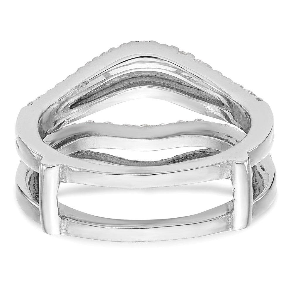 14k White Gold 5/8 ct Lab Grown Diamond VS/SI+ G+ Complete Ring Guard