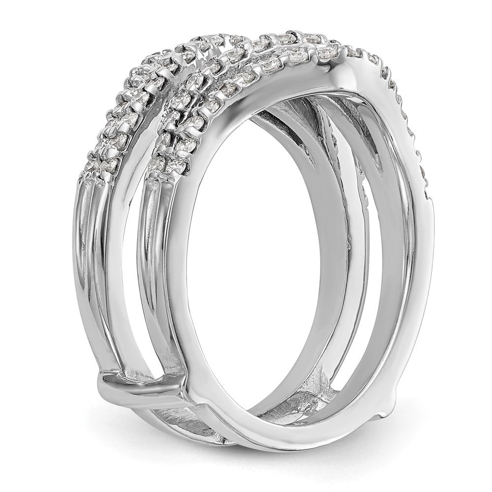 14k White Gold 5/8 ct Lab Grown Diamond VS/SI+ G+ Complete Ring Guard