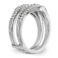 14k White Gold 5/8 ct Lab Grown Diamond VS/SI+ G+ Complete Ring Guard
