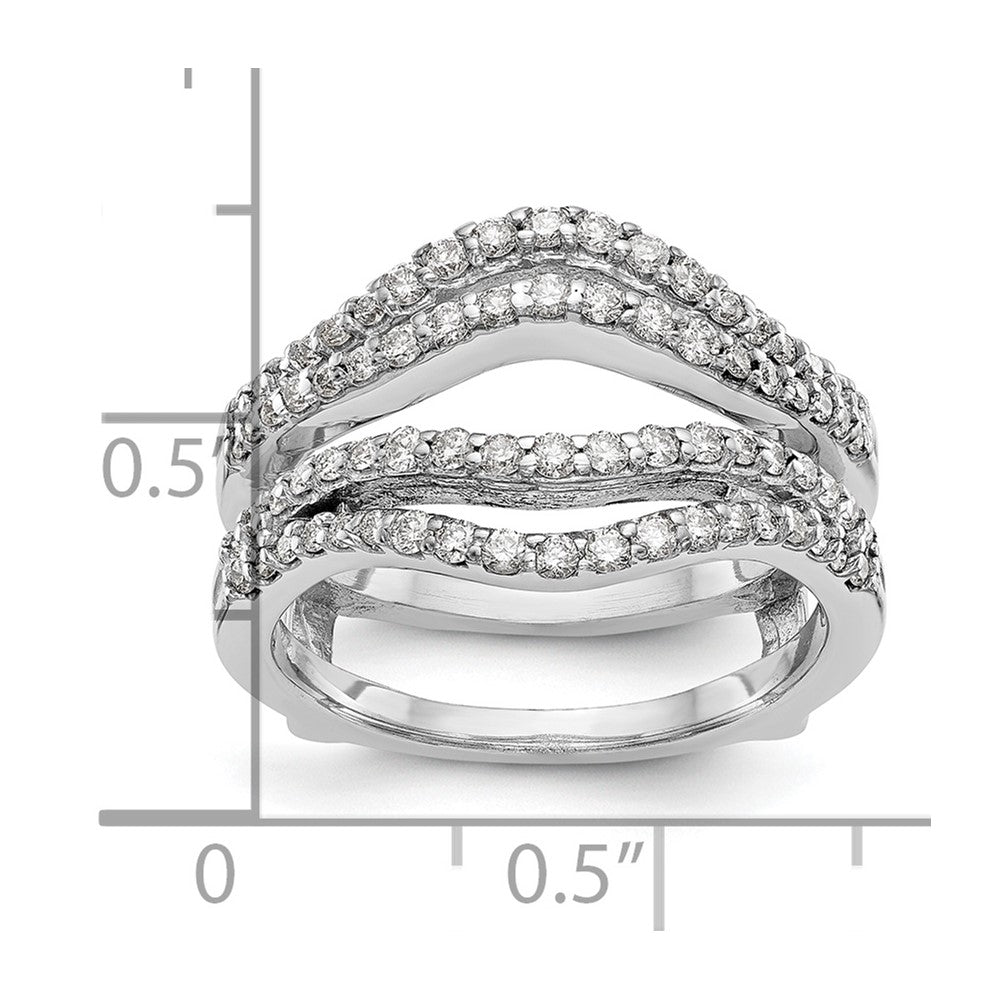 14k White Gold 5/8 ct Lab Grown Diamond VS/SI+ G+ Complete Ring Guard