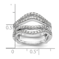 14k White Gold 5/8 ct Lab Grown Diamond VS/SI+ G+ Complete Ring Guard