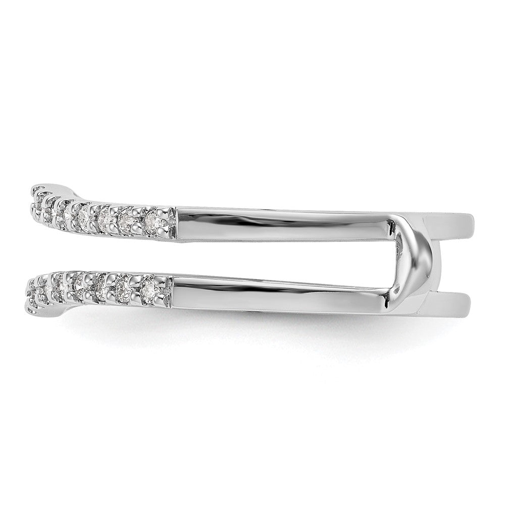 14k White Gold 1/4 ct Lab Grown Diamond VS/SI+ G+ Complete Ring Guard