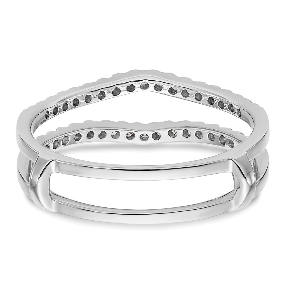 14k White Gold 1/4 ct Lab Grown Diamond VS/SI+ G+ Complete Ring Guard