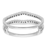 14k White Gold 1/4 ct Lab Grown Diamond VS/SI+ G+ Complete Ring Guard