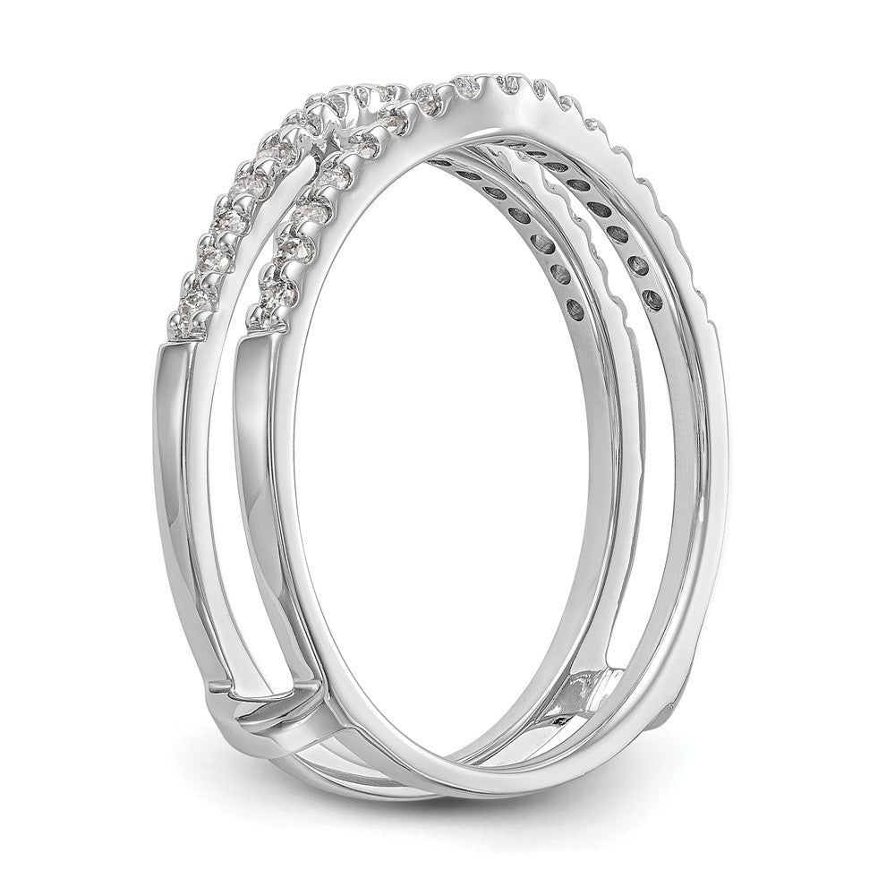 14k White Gold 1/4 ct Lab Grown Diamond VS/SI+ G+ Complete Ring Guard