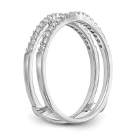 14k White Gold 1/4 ct Lab Grown Diamond VS/SI+ G+ Complete Ring Guard