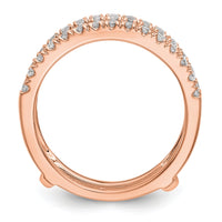 14k Rose Gold 1/2 ct Lab Grown Diamond VS/SI+ G+ Complete Ring Guard