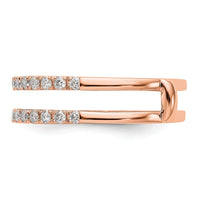14k Rose Gold 1/2 ct Lab Grown Diamond VS/SI+ G+ Complete Ring Guard