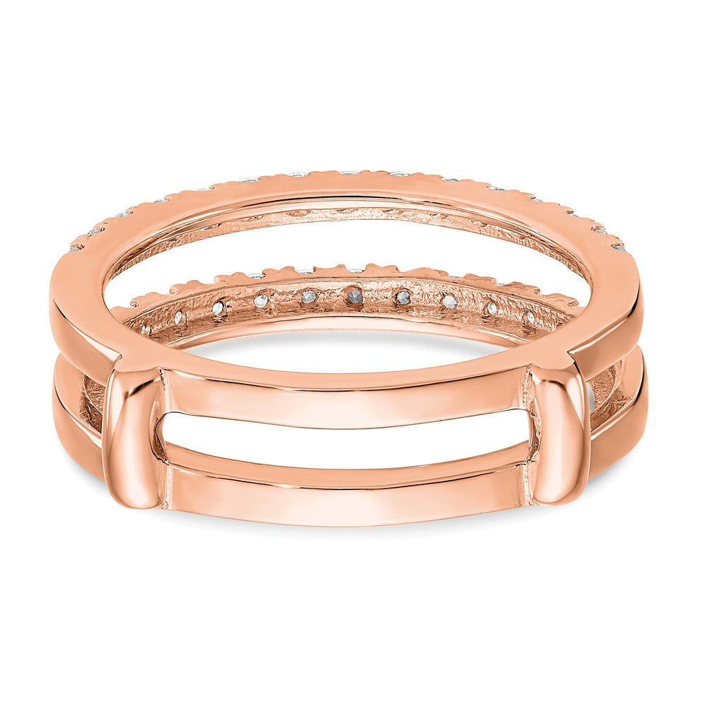 14k Rose Gold 1/2 ct Lab Grown Diamond VS/SI+ G+ Complete Ring Guard