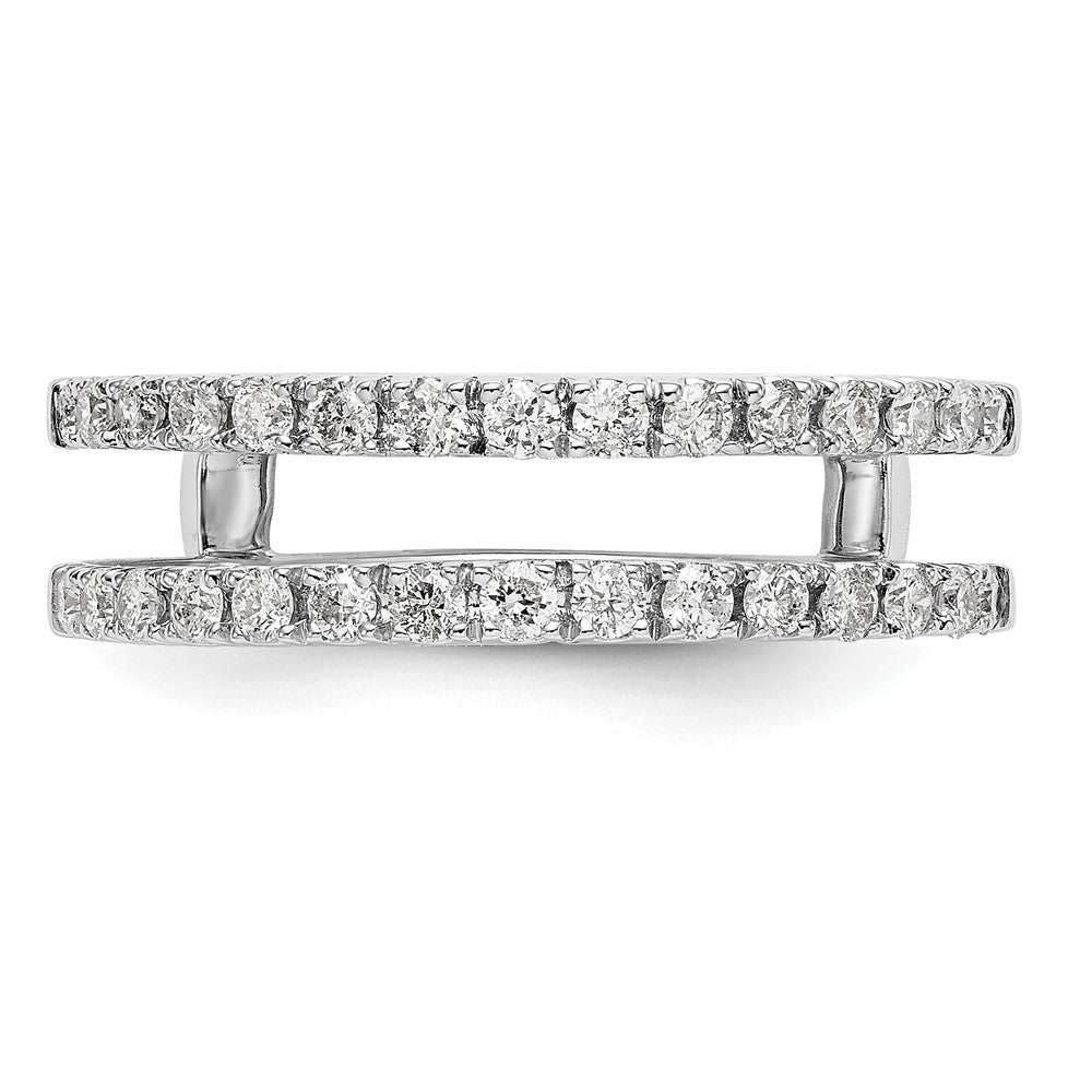 14k White Gold 1/2 ct Lab Grown Diamond VS/SI+ G+ Complete Ring Guard