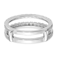 14k White Gold 1/2 ct Lab Grown Diamond VS/SI+ G+ Complete Ring Guard