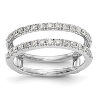 14k White Gold 1/2 ct Lab Grown Diamond VS/SI+ G+ Complete Ring Guard