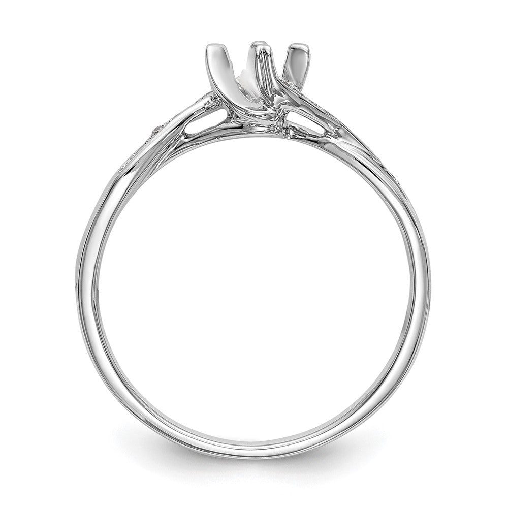 14k White Gold 1/3ct Lab Grown Diamond VS/SI+ G+ Comp Petite Eng Ring