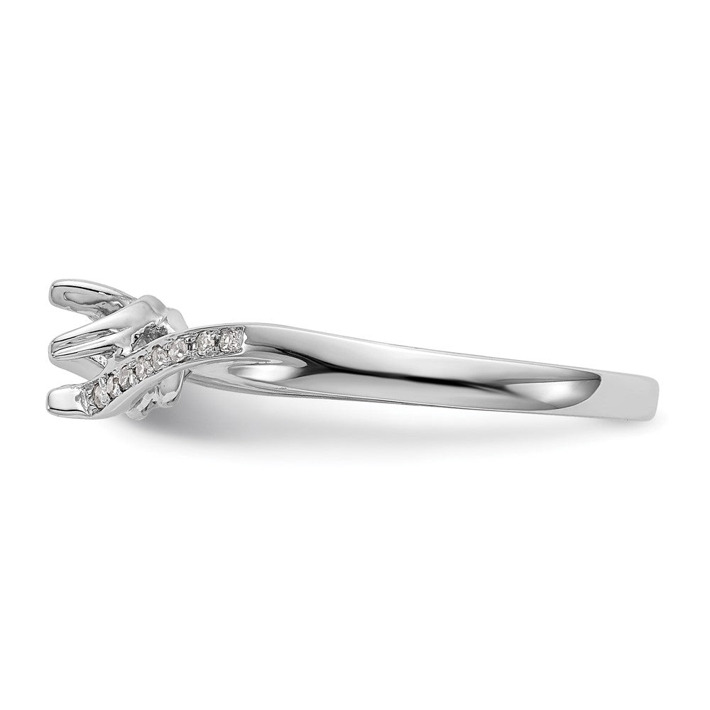 14k White Gold 1/3ct Lab Grown Diamond VS/SI+ G+ Comp Petite Eng Ring