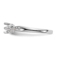 10k White Gold 1/3ct Lab Grown Diamond VS/SI+ G+ Comp Petite Eng Ring