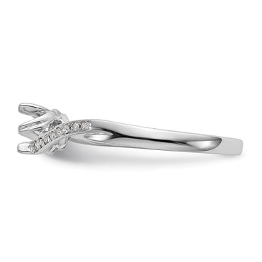 10k White Gold 1/3ct Lab Grown Diamond VS/SI+ G+ Comp Petite Eng Ring