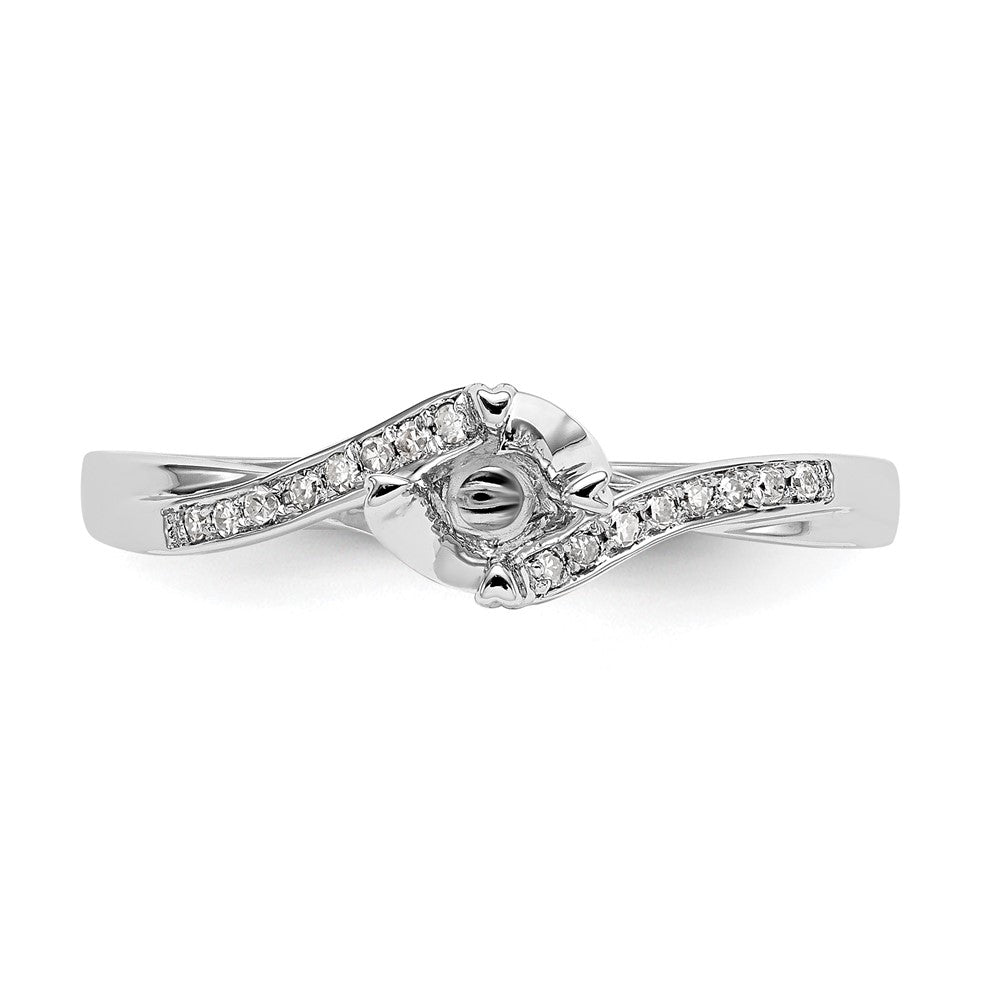 10k White Gold 1/3ct Lab Grown Diamond VS/SI+ G+ Comp Petite Eng Ring