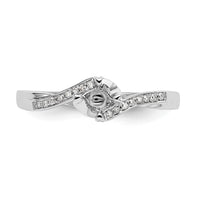 10k White Gold 1/3ct Lab Grown Diamond VS/SI+ G+ Comp Petite Eng Ring