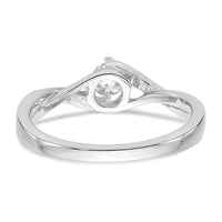 14k White Gold 1/3ct Lab Grown Diamond VS/SI+ G+ Comp Petite Eng Ring