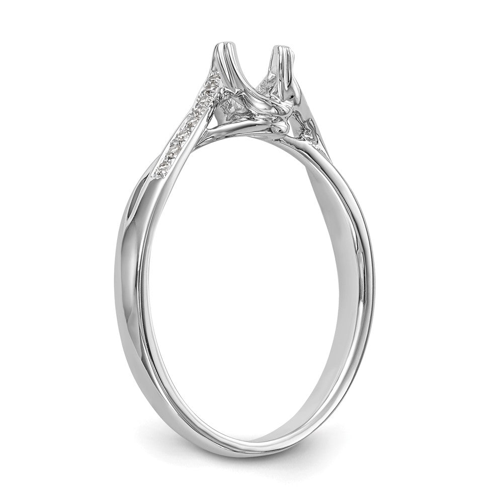 14k White Gold 1/3ct Lab Grown Diamond VS/SI+ G+ Comp Petite Eng Ring