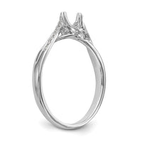 10k White Gold 1/3ct Lab Grown Diamond VS/SI+ G+ Comp Petite Eng Ring