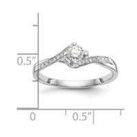 14k White Gold 1/3ct Lab Grown Diamond VS/SI+ G+ Comp Petite Eng Ring