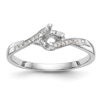 14k White Gold 1/3ct Lab Grown Diamond VS/SI+ G+ Comp Petite Eng Ring