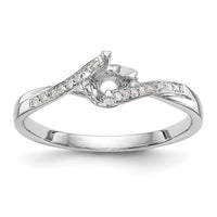 14k White Gold 1/3ct Lab Grown Diamond VS/SI+ G+ Comp Petite Eng Ring