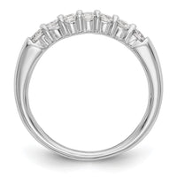 14k White Gold 3/4 ct Lab Grown Diamond VS/SI+ G+ 7 Stone Complete Band