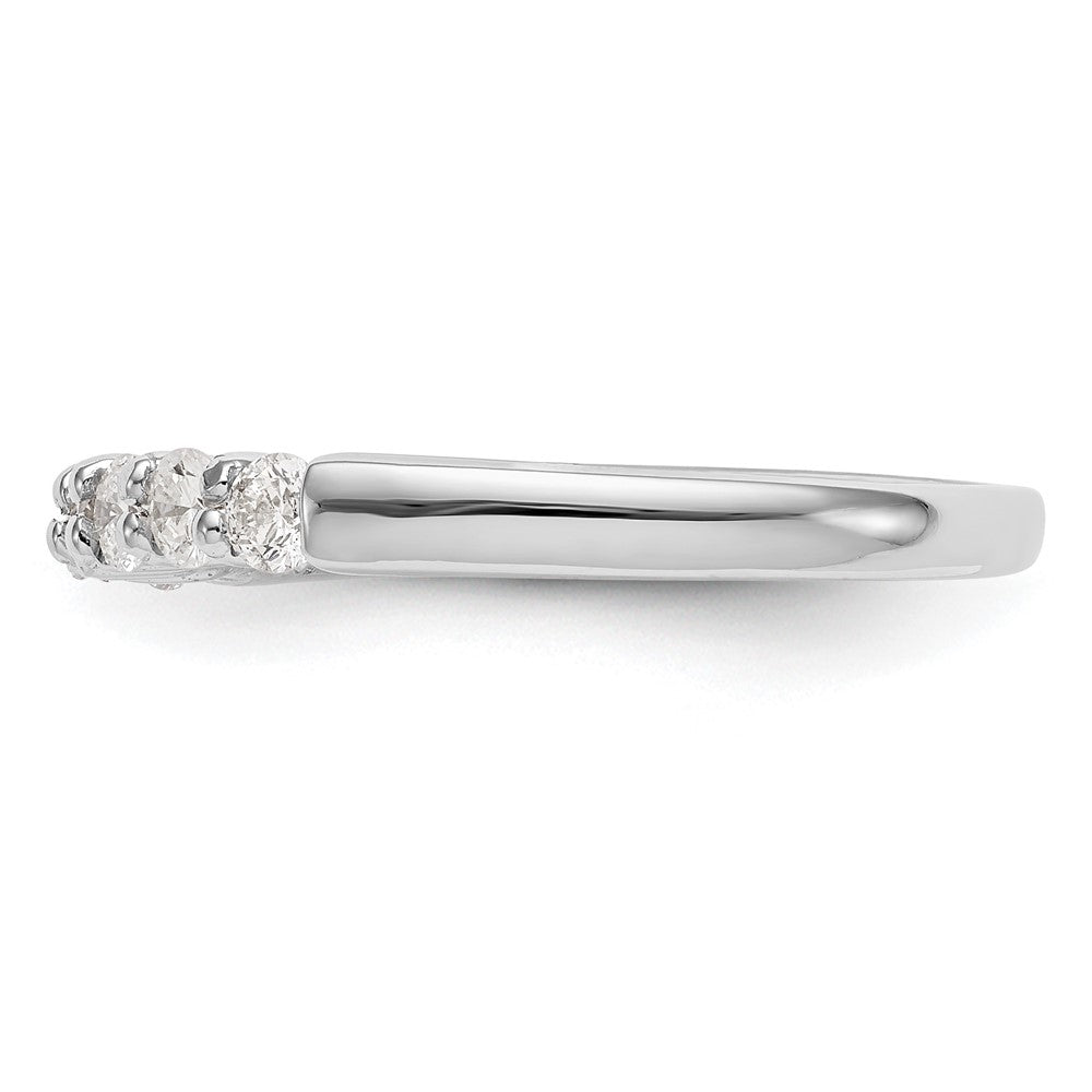 14k White Gold 3/4 ct Lab Grown Diamond VS/SI+ G+ 7 Stone Complete Band