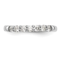14k White Gold 3/4 ct Lab Grown Diamond VS/SI+ G+ 7 Stone Complete Band